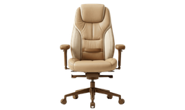 Перетяжка кресла руководителя кожей